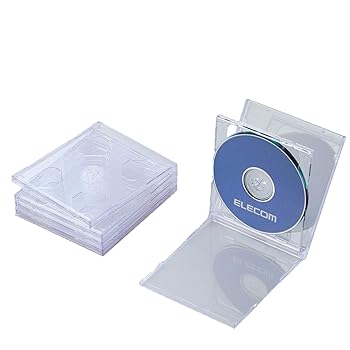 【中古】エレコム DVD BD CDケース プラケース 標準タイプ 2枚収納 5枚パック クリア CCD-JSCNW5CR