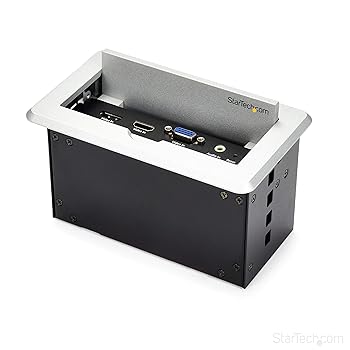 【中古】StarTech.com 円卓会議用一覧表AVコネクティビティBOX 埋め込み型 申し受けるUSB界面 HDMI/VGA/DisplayPortインプット - HDMI最終生産物 4K BOX4HDECP2