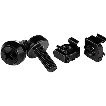 【中古】【39shop】StarTech.com★M6ネジ12mm & ケージナット 100セット ブラック サーバラック/キャビネットへの取付け専用 CABSCREWM62B(良い)|ドリエム店
