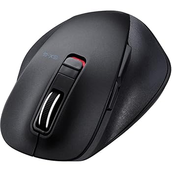 【中古】エレコム マウス Bluetooth Mサイズ 5ボタン 戻る・進むボタン搭載 BlueLED 握りの極み ブラック M-XGM10BBBK