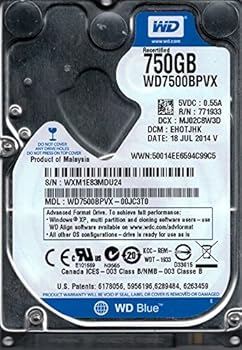 【中古】【39shop】WD7500BPVX-00JC3T0★DCM: EHOTJHK WXM1E Western Digital 750GB(非常に良い)|ドリエム店