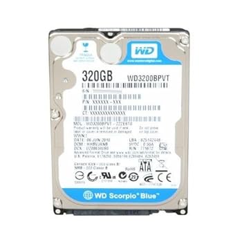 【中古】WESTERN DIGITAL WD3200BPVT Scorpio Blue 320GB 5400 RPM 8MB cache SATA 3.0Gb/s 2.5 internal notebook hard drive Bare Drive 並行輸入品