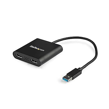 【中古】【39shop】StarTech.com★USB 3.0対応デュアルHDMIディスプレイアダプタ/1x 4K30Hz & 1x 1080p/USB Type-A接続/Windowsのみ対応 USB32HD2(非常に良い)|ドリエム店