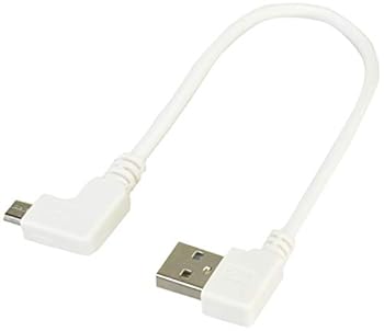 【中古】オームOHMUSBショートケーブル USB-マイクロB L型 15cm 品番01-3727 SMT-L0ALML2