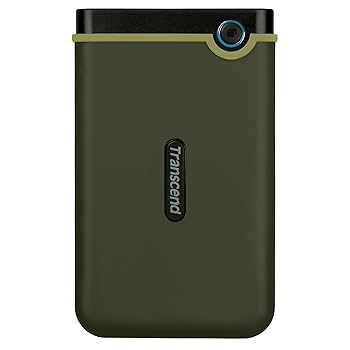 【中古】【39shop】Transcend★ポータブルHDD 1TB PS5/PS4 メーカー動作確認済 耐衝撃 USB3.1 Gen1 3年 TS1TSJ25M3GミリタリーG（非常に良い）｜ドリエム店