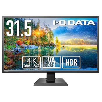 【中古】アイ・オー・データ IODATA モニター 31.5インチ 4K 60Hz VAパネル HDR/PS4/HDMI×3/DisplayPort×1/スピーカー付/3年/土日サポート/日本メーカ