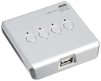 【中古】サンワサプライ USB2.0手動うつり変わり器4:1 SW-US24