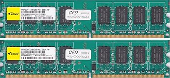 【中古】【39shop】シー・エフ・デー販売★メモリ デスクトップ 240pin PC2-6400DDR2-800 DDR2 CL5 4GB2GBx2枚 W2U800CQ-2GL5J（非常に良い）｜ドリエム店