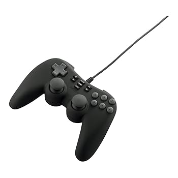 【中古】【39shop】BUFFALO★USBゲームパッド 16ボタン 連射・振動・マクロ機能 ブラック BSGP1601BK（非常に良い）｜ドリエム店