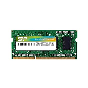 【中古】シリコンパワー ノートPC用メモリ 204Pin SO-DIMM DDR3-1333 PC3-10600 4GB SP004GBSTU133N02