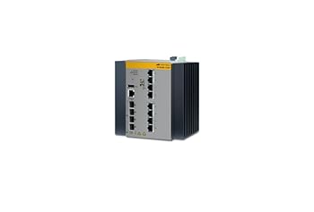 【中古】Allied Telesis AT IE300-12GP - Switch - L3 - managed - 8 x 10/100/1000 PoE+ + 4 x Gigabit SFP - DIN rail mountable, wall-mountable - Po