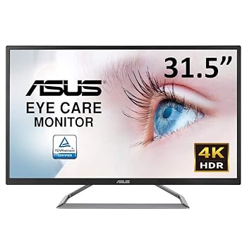 【中古】ASUS 4K UHD HDR10対応31.5インチ モニターディスプレイVA32UQ 広視野角DCI-P3 HDMI 2ポート ブルーライト軽減 フリッカーフリー スピーカー内蔵
