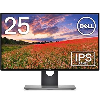 【中古】Dell モニター 25インチ U2518D3年間無輝点交換/フレームレス/Dell HDR/WQHD/IPS非光沢/ブルーライト軽減/フリッカーフリー/DP,mDP,HDMI/高さ調