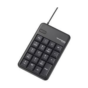 【中古】エレコム 2ポートUSB2.0ハブ付テンキーボード/Mサイズ/メンブレン/ブラック TK-TCM012BK