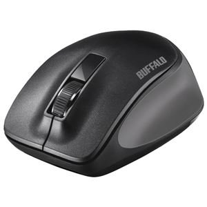 【中古】バッファロー 無線 BlueLED 3ボタン プレミアムフィットマウス ブラック BSMBW300MBK
