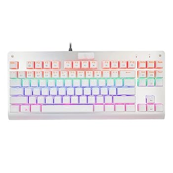 【中古】E-yooso Z-77 標準テンキーレスブラウンスイッチ メカニカルキーボード バックライト