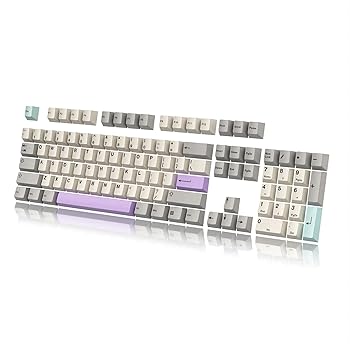 【中古】【39shop】HK★Gaming 昇華型キーキャップ | チェリープロファイル | 厚みのあるPBTキーセット メカニカルキーボード用 139キー、ミュート(非常に良い)|ドリエム店