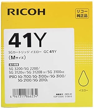 【中古】リコー SGカートリッジ イエロー GC41Y