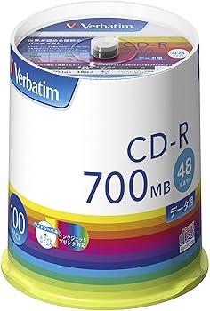 【中古】バーベイタムジャパンVerbatim Japan 1回記録用 CD-R 700MB 100枚 ホワイトプリンタブル 48倍速 SR80FP100V1E