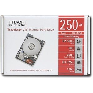 【中古】日立 0A53329 250gb-5400rpm HTS542525K9SA00 ノートブックハードドライブ