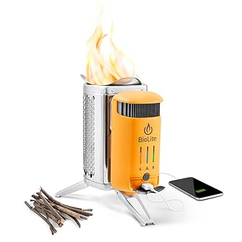 【中古】BioLite キャンプストーブ2- 小さく軽さな薪暖房器、USBフレックスともし火、罷めさせる剤、余りといえばな熱を使いUSB申し受けるの目的の3Wの明かりを生み出す、12.7 x