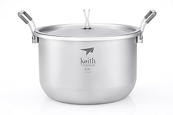 【中古】キースチタニウム Keith Titanium鍋 6リッター チタン8301