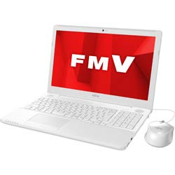 【中古】【39shop】富士通★15.6型ノートパソコン FMV LIFEBOOK AH42/D1 プレミアムホワイトCeleron/メモリ 4GB/HDD 1TB/Office H&B 2019 FMVA42D1W(良い)|ドリエム店