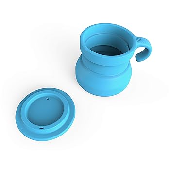 【中古】Bakerpan ケイ素樹脂製渡航折りたたみ式キャンプカップ 蓋マグカップ 9薬局衡オンス その他-スポーツ・アウトドア
