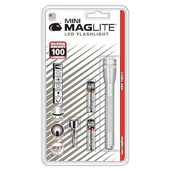 【中古】MAG-LITEマグライト ミニマグライト 2AAA LED単四2本 SP32106 しろがね色