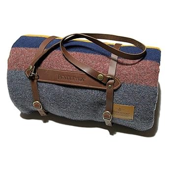 【中古】Pendleton Yakima キャンプブランケット レイクツイン なめし革履歴