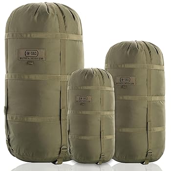 【中古】M-Tac 締め付ける原材料サック 寝袋用 ミリタリー雨合羽締め付ける御徒面子 軽さナイロン締め付ける袋 旅する 難民キャンプ 山歩き アウトドア用 オリーブ、XL - 40リッ