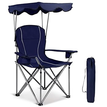 【中古】GYMAX キャノピーチェア 携帯型 折りたたみ式 砂浜女性議長 ピクニック女性議長 キャノピー 2優勝杯保持者とキャリーバッグ アウトドア ビー