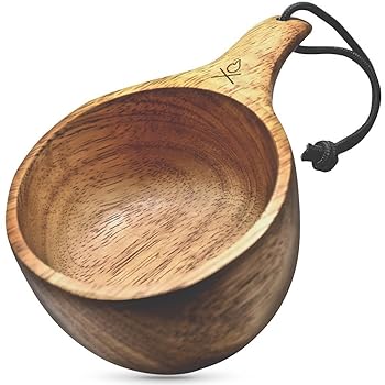 【中古】?berleben Dursten Lore Kuksa 木製カップ - 手彫り キャンプマグ ウッドカップ - 12オンス 伝統的な北欧キャンプコーヒーマグ、ハイキングカッ