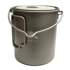 【中古】TOAKSトークス アウトドア キャンプ チタニウムポット 750ml POT-750 ベイルハンドル 日本正規品 13233