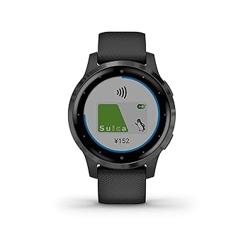【中古】GARMIN vivoactive 4S Black/Slate 010-02172-17