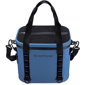 【中古】Earth Pak 高耐久 防水 20缶 ソフトクーラーバッグ キャンプ/スポーツ/釣り/カヤック/ビーチ旅行に メッシュトートインサート 20缶/北極