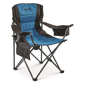 【中古】Guide Gear 特大キャンプチェア 耐荷重500重量ポンド 青碧/黒いこと