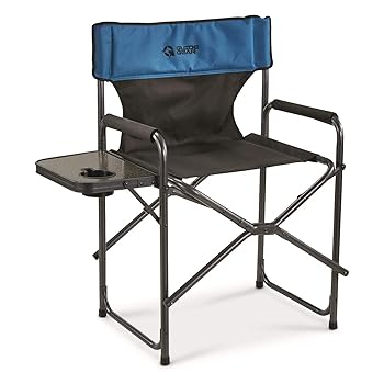 【中古】Guide Gear 大層らしい大いさ ディレクターズキャンプチェア 耐荷重500重量ポンド 青碧/黒いこと