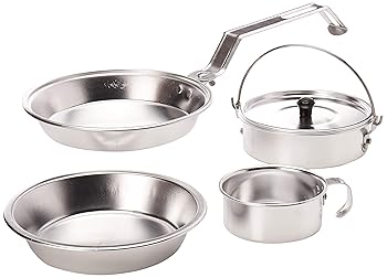 【中古】電話を掛けるマン 刃針一揃いの道具 5 Piece Aluminum MESS KIT