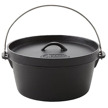 【中古】【39shop】ロゴス★ダッチオーブン SLダッチオーブン12inch・ディープバッグ付 81062232 キャンプ アウトドア（非常に良い）｜ドリエム店