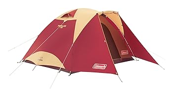 【中古】電話を掛けるマンColeman 天幕 タフドーム 3025 打ちかかる包み バーガンディ 4~5人用 2000027280
