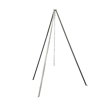 【中古】ハイマウントHIGHMOUNT マルチトライポット 焚き火三脚 キャンプ 高さ調節 3段式 耐荷重20kg 収納ケース 40206
