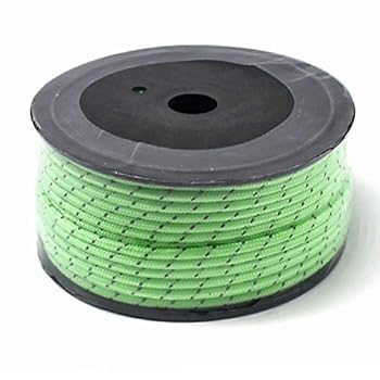【中古】ガイロープ 5mm×50m 蛍光テントロープ 反射材入り 蓄光