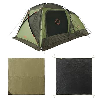 【中古】ロゴスLOGOS LOGOS テントチャレンジセットneos PANELスクリーンドゥーブル XL-BJ 71809560 4人～6人用 初心者 インナーシート グランドシート付
