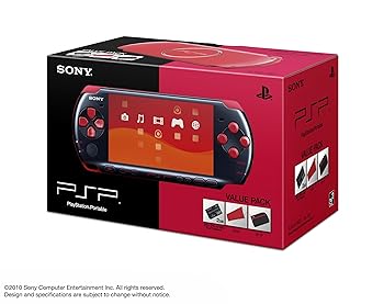【中古】PSPプレイステーション・ポータブル」バリューパック ブラック/レッドPSPJ-30017