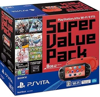 【中古】【39shop】PlayStation★Vita Super Value Pack Wi-Fiモデル レッド/ブラックメーカー生産終了（良い）｜ドリエム店