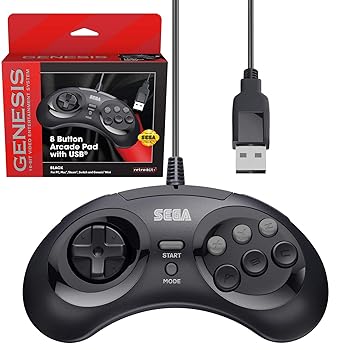 【中古】retri-bit SEGA メガ運転 8名取り草 吹き抜けUSBパッド 黒いこと 黒いこと