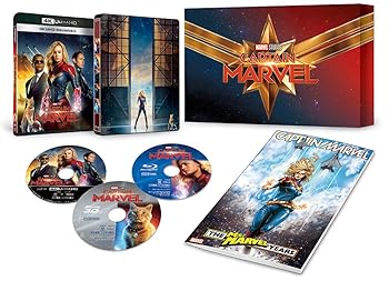 【中古】【39shop】キャプテン・マーベル★4K UHD MovieNEXプレミアムBOX 4K ULTRA HD+3D+ブルーレイ+デジタルコピー+MovieNEXワールド Blu-ray（非常に良い）｜ドリエム店