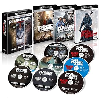 【中古】猿の惑星 トリロジーBOX 8枚組4K ULTRA HD+3D+2Dブルーレイ Blu-ray