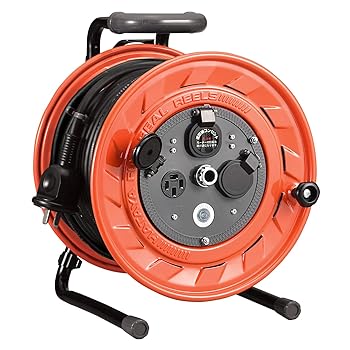 【中古】【39shop】ハタヤ★HATAYA 三相200V型コードリール 屋内用 200V型 コード30m 太さ3.5? 漏電遮断器付 接地付 温度センサー無し コンセント3個 コンセント防塵（良い）｜ドリエム店